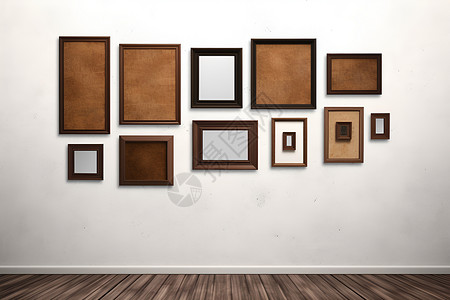 木质画框白色画框素材高清图片