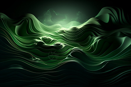 绿色海浪背景背景图片