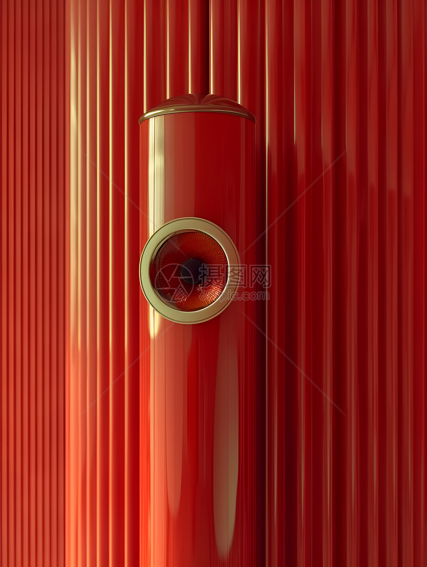 红色的金属电热器图片
