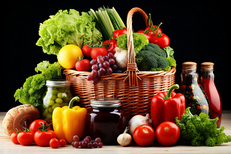健康有机食品背景图片
