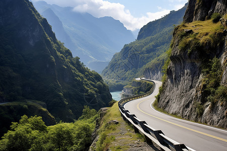 峡谷公路旅行山谷峡谷背景