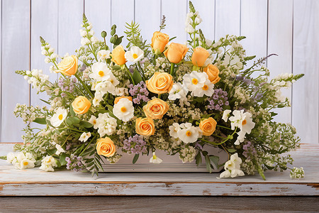 温馨的鲜花礼盒背景图片