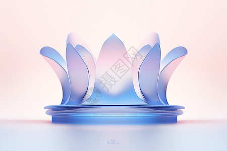 清新粉蓝皇冠背景图片