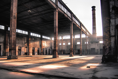 古老工厂背景图片