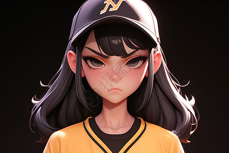 棒球少年棒球妹子插画
