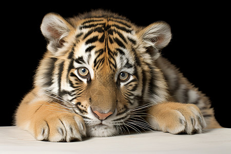 一只孤寂的老虎背景图片