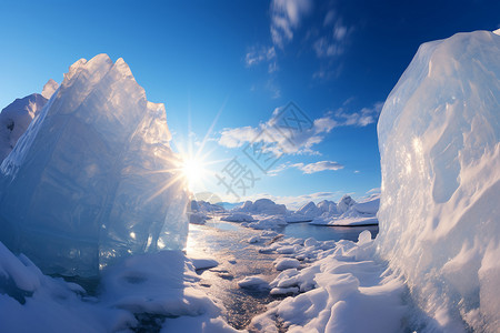 雪域冰川背景图片