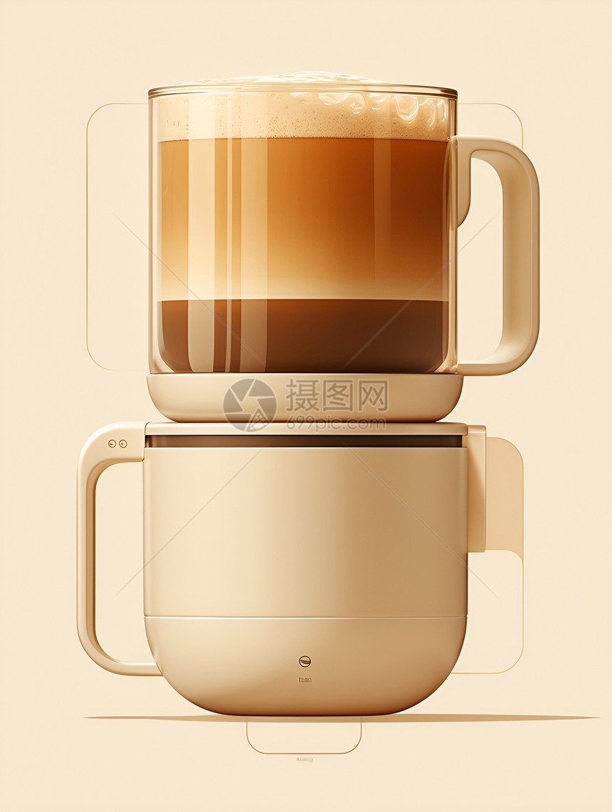 简约现代的咖啡机图片
