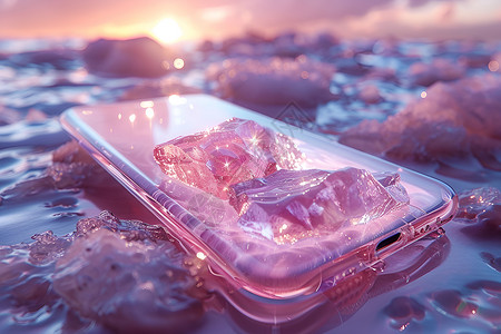 粉紫色的手机壳背景图片
