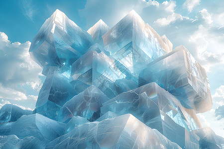 水晶冰山的艺术背景图片