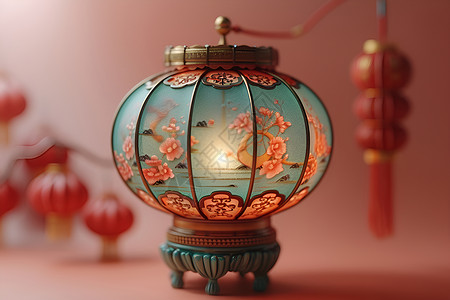 喜庆复古的传统灯笼背景图片