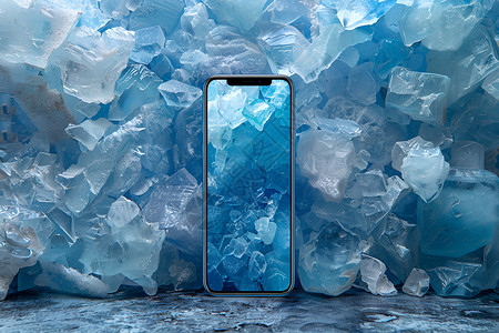 冰晶前的手机背景图片