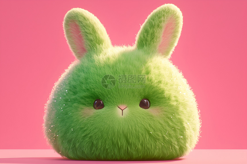 绿色的兔子图片