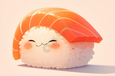 可爱寿司的插画背景图片