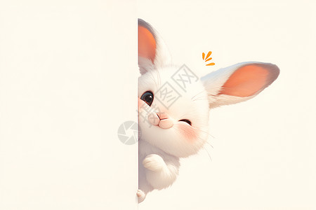 搞笑的白兔可爱白兔耳高清图片
