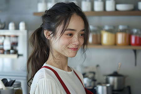 女性风采烹饪女性的优雅风采背景