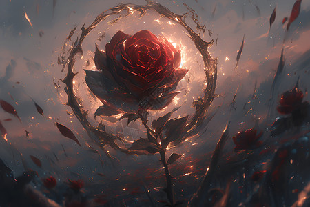 光影中的红玫瑰背景图片