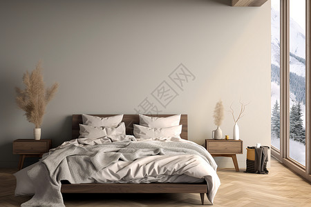 现代风格的卧室背景图片