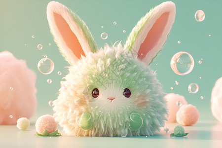 绮丽可爱的兔儿背景图片