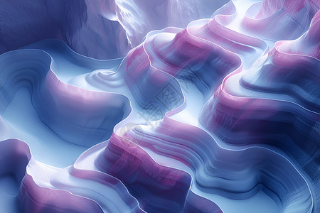 紫白交织的山脉台阶背景图片