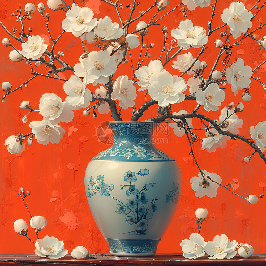 亚洲风情花瓶图片