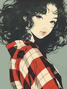 黑发亚洲美女背景图片