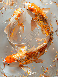 手工制成的金鲤鱼背景图片