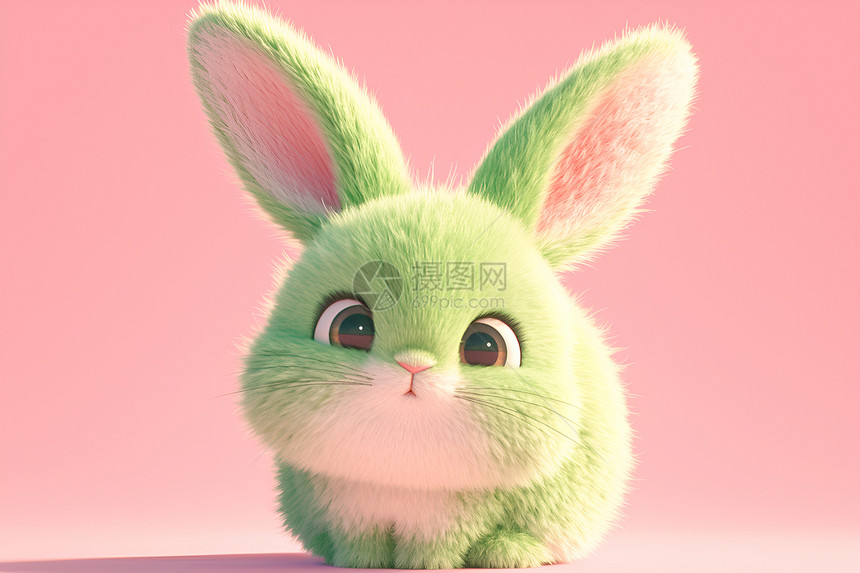 棉花糖小兔子图片
