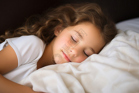 静夜安睡的孩子高清图片