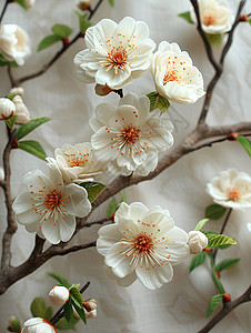 雅致的白色花朵背景图片