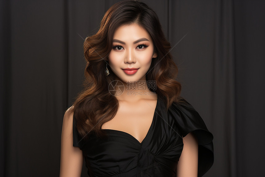 优雅时尚的亚洲女性图片