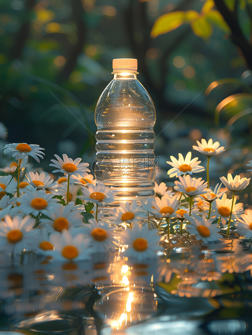 雏菊和水瓶图片