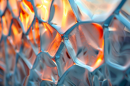 晶体状玻璃幻觉背景插画