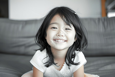 黑白滤镜的小女孩背景图片