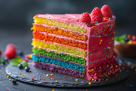 彩虹蛋糕素材彩虹蛋糕切片背景