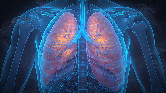 肺部排毒呼吸系统背景
