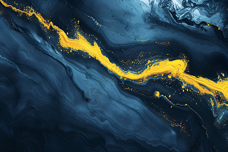 风蚀地貌北极夜的黄色光芒插画