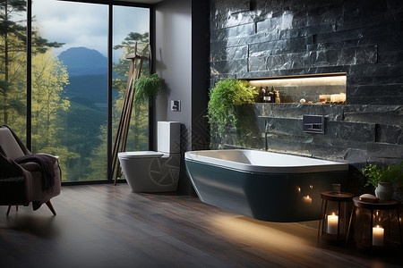 优雅时尚现代化的浴室装修设计图片