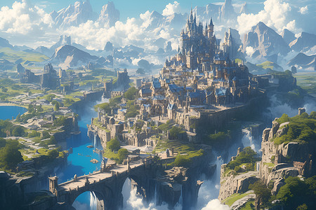 壮丽的城堡背景图片