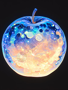 美味的水果炫彩的美味苹果插画