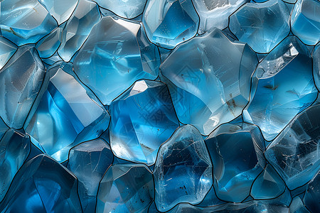 冰蓝抽象玻璃设计图片