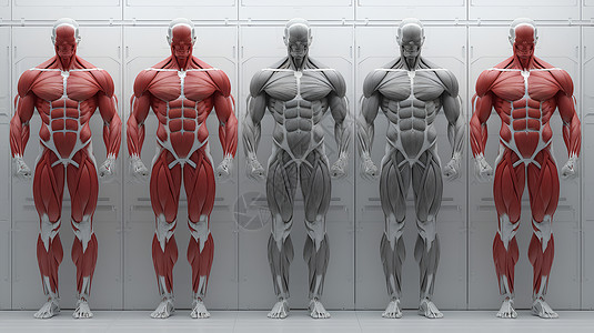 人体的肌肉系统背景图片
