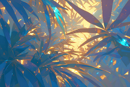 炫彩棕榈树背景图片