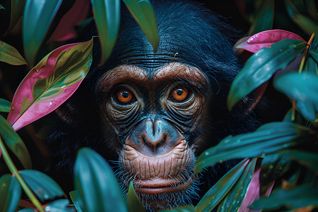 丛林中的猩猩高清图片