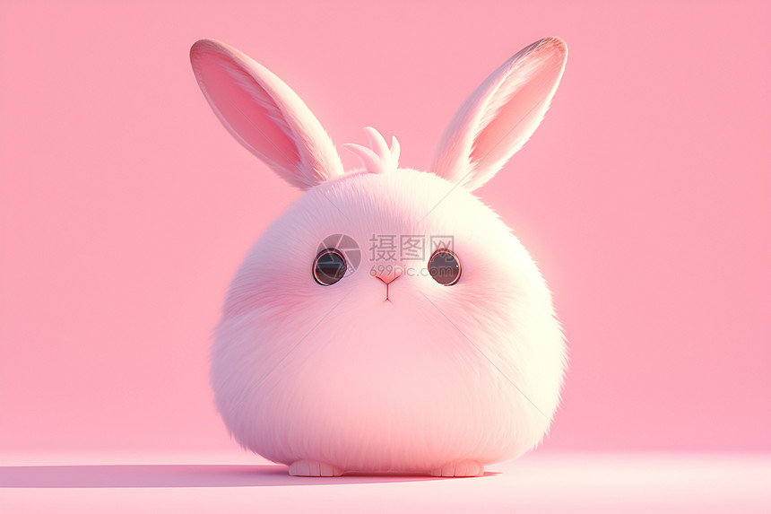 棉花糖兔子图片