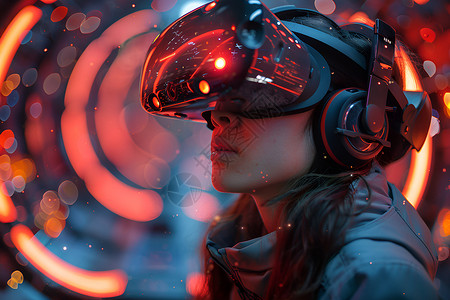 3-D眼镜虚拟体验背景