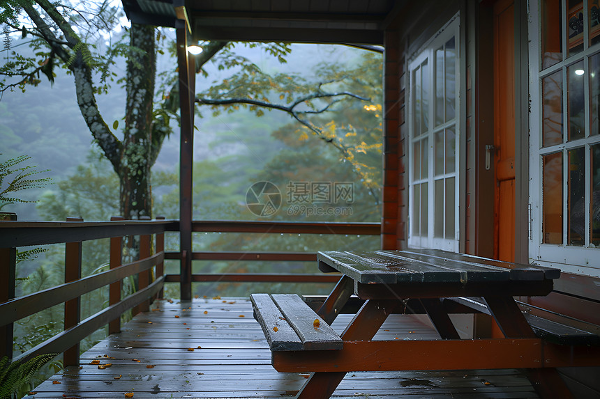 森林的小屋图片