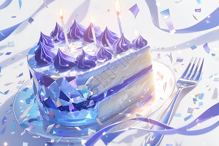 闪光的生日蛋糕背景图片