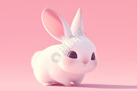 可爱小白兔背景图片