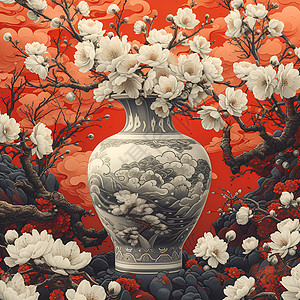 美丽花瓶背景图片